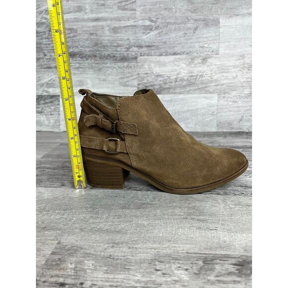 Sonoma Womens Sonya Brown Suede Ankle Boots Size 6.5 With Block Heel - Picture 7 of 8